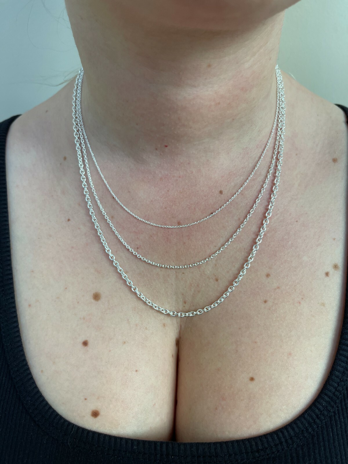 Real Solid 925 Sterling Silver Anchor Cable Chain Rolo Necklace 1mm - 3mm ITALY