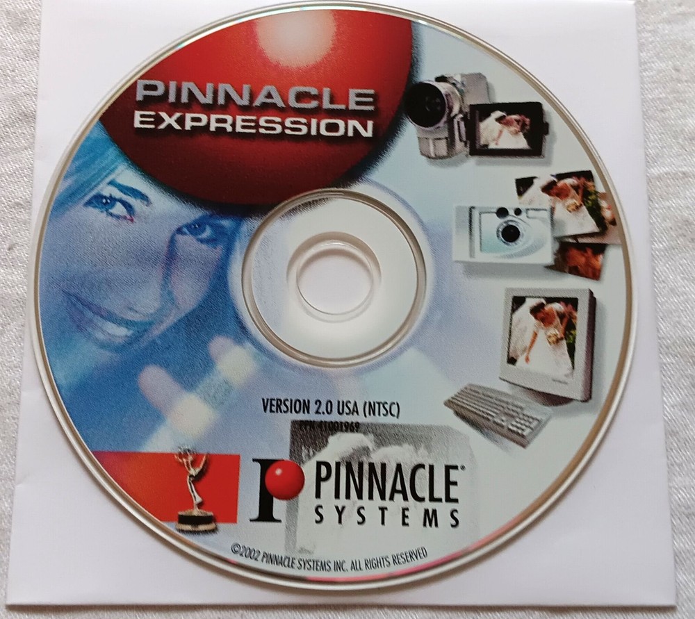Pinnacle Expression 2.0 Video Picture DVD CD Burner Computer Software Label Disk