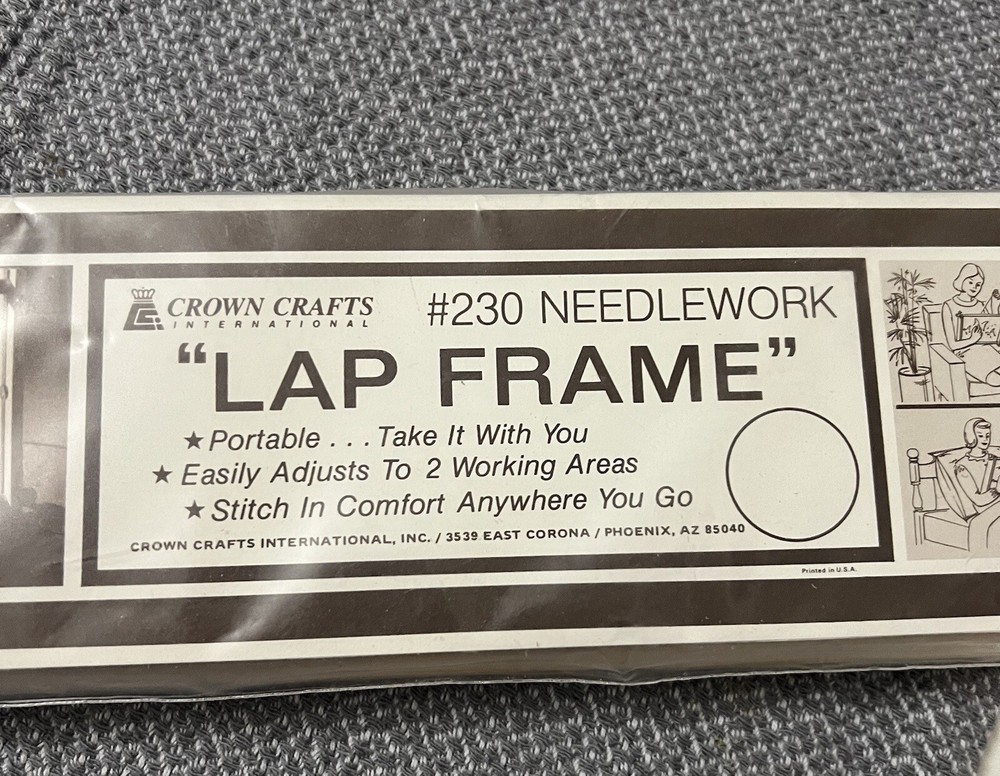 Crown Crafts Needlework Lap Frame #230 original package