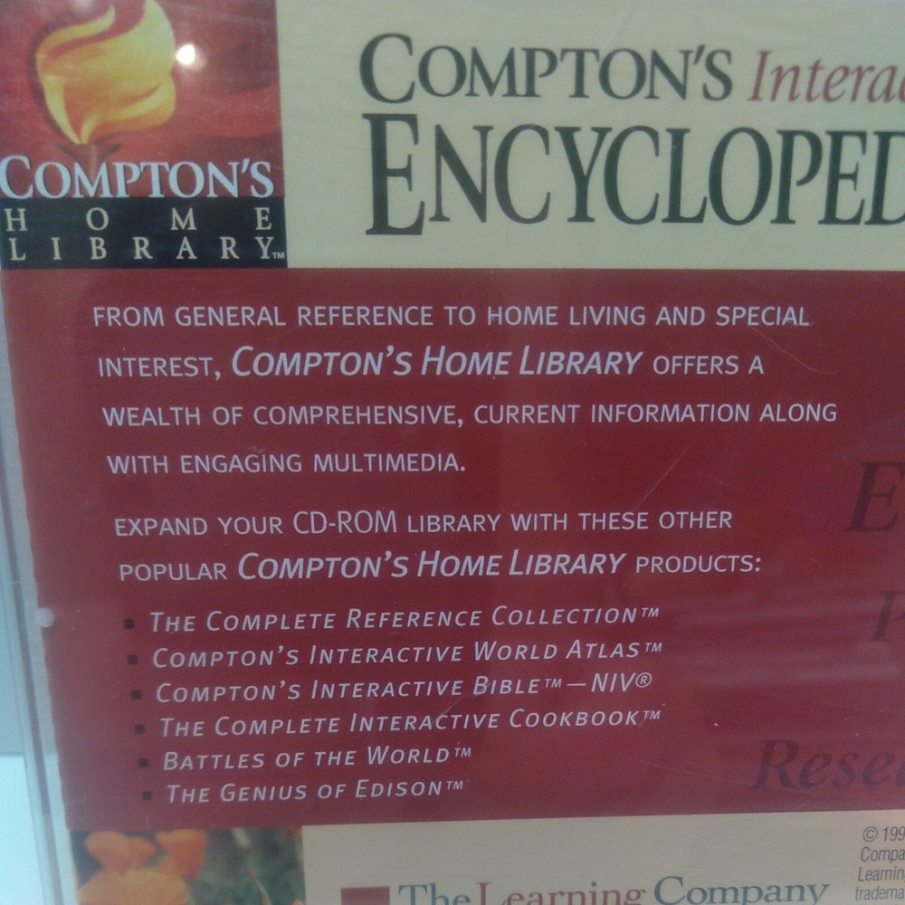 Compton's INTERACTIVE ENCYCLOPEDIA 1998 Version CD ROM Software 90s