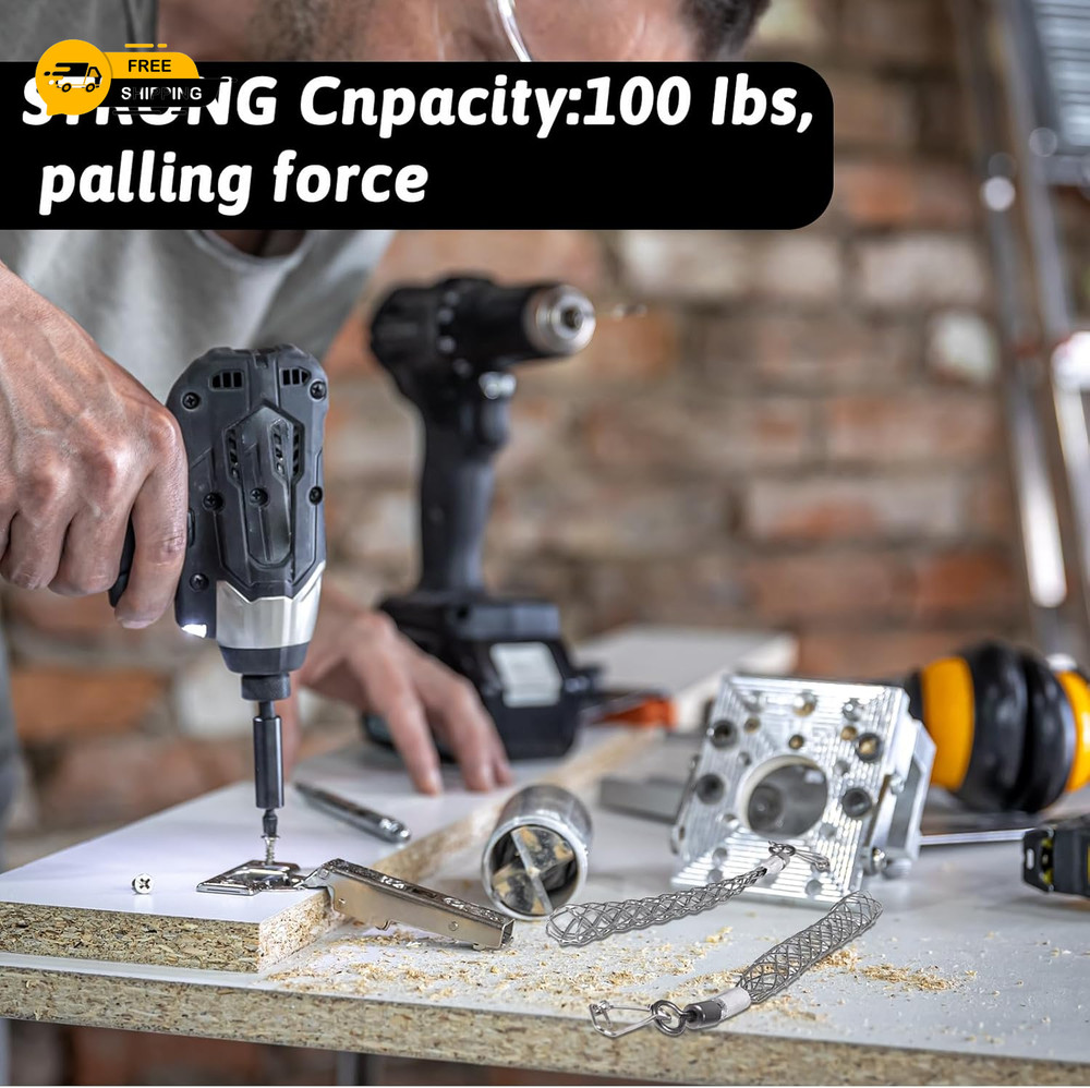 2 Pcs 1/2 Inch Wire Pulling Grip Mesh Cable Pulls Cable Pulling Grip Sock Metal