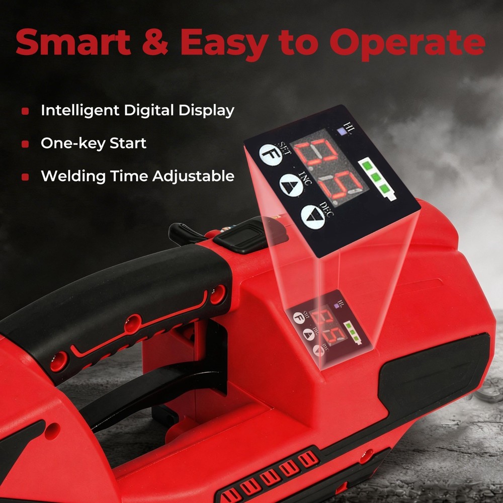 U.S. Solid LCD Screen Electric Strapping Machine, 1/2-5/8 in PP PET Straps