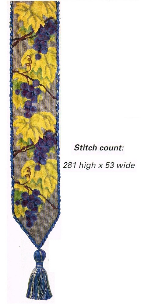 GRAPE BELLPULL CROSS STITCH  PATTERN ONLY GU - EYUV
