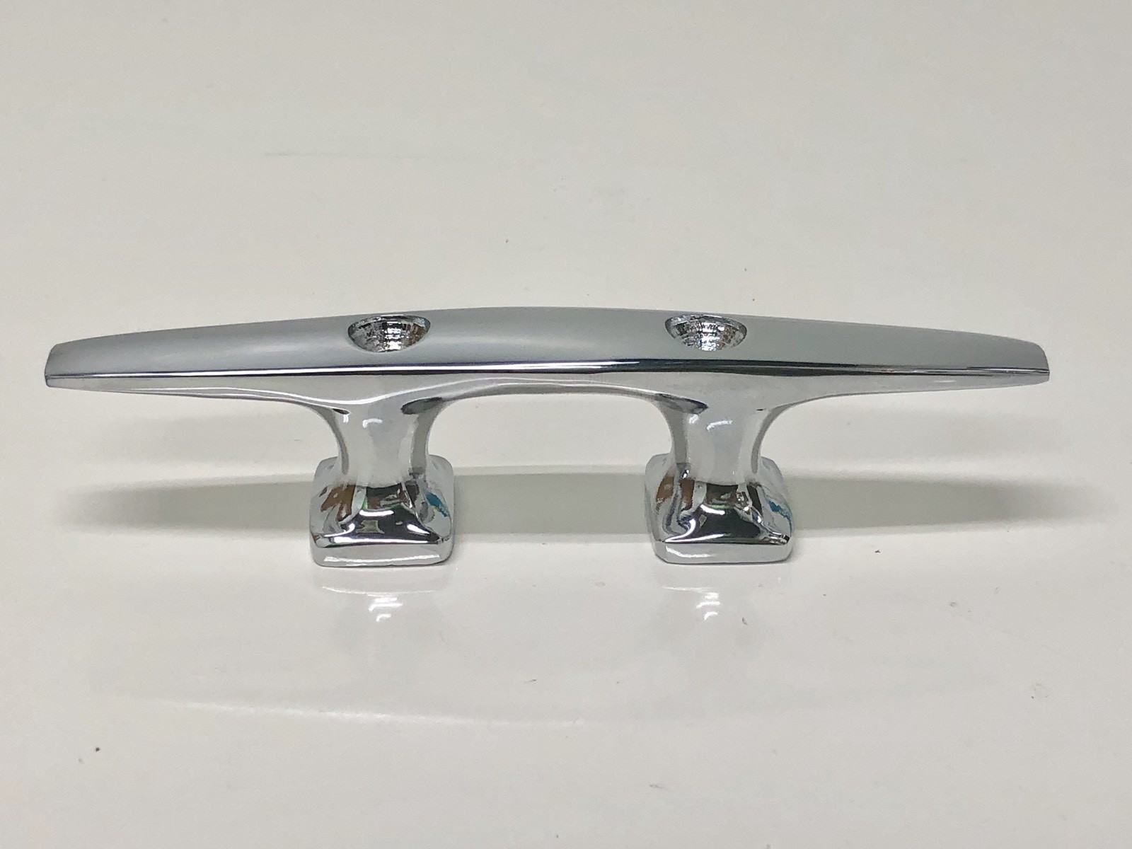 PAIR (2 qty) NEW 6-1/4" CHROME PLATED HEAVY BOAT CLEATS~ROPE TIE DOWNS~MARINE