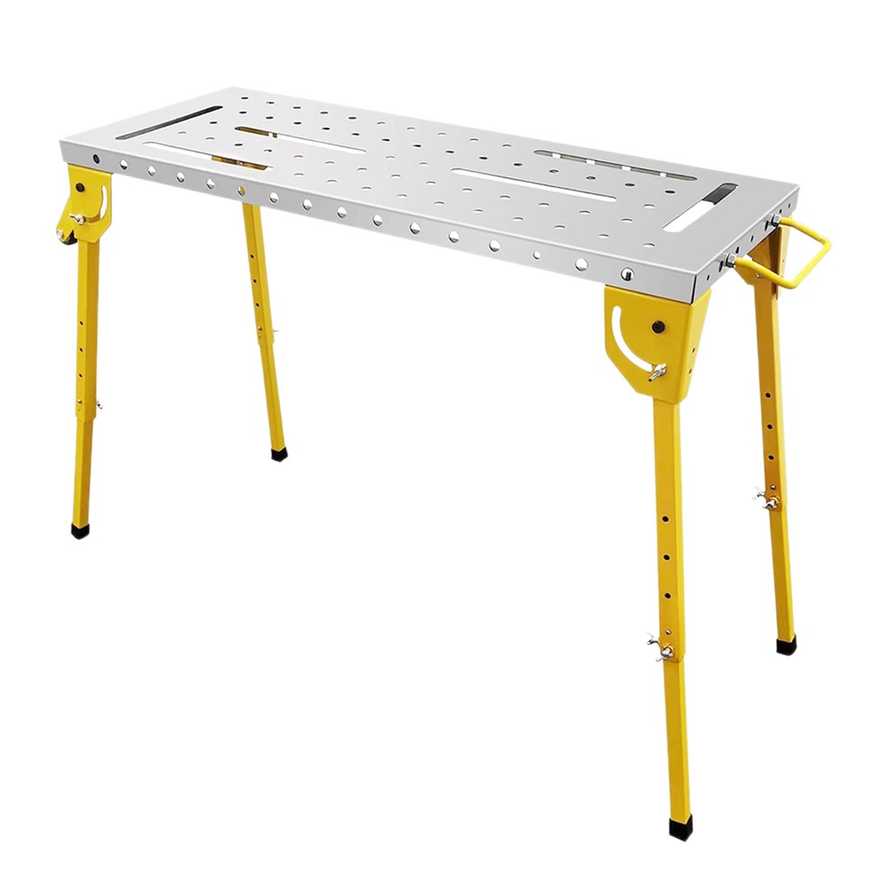 Welding Table, Portable Folding Workbench With Adjustable Height for Garage,Shop