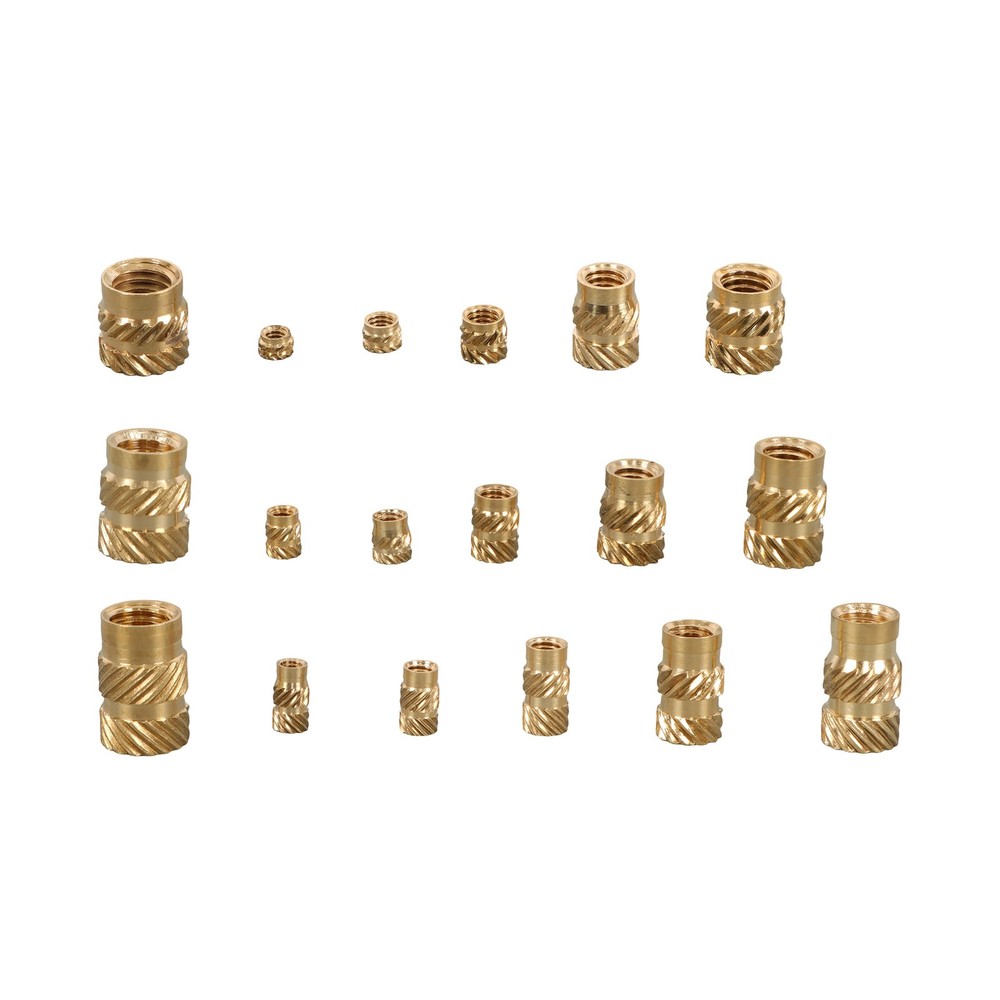 M2 M2.5 M3 - M5 M6 Threaded Inserts, 350Pcs Female Thread Knurled Nuts Kit