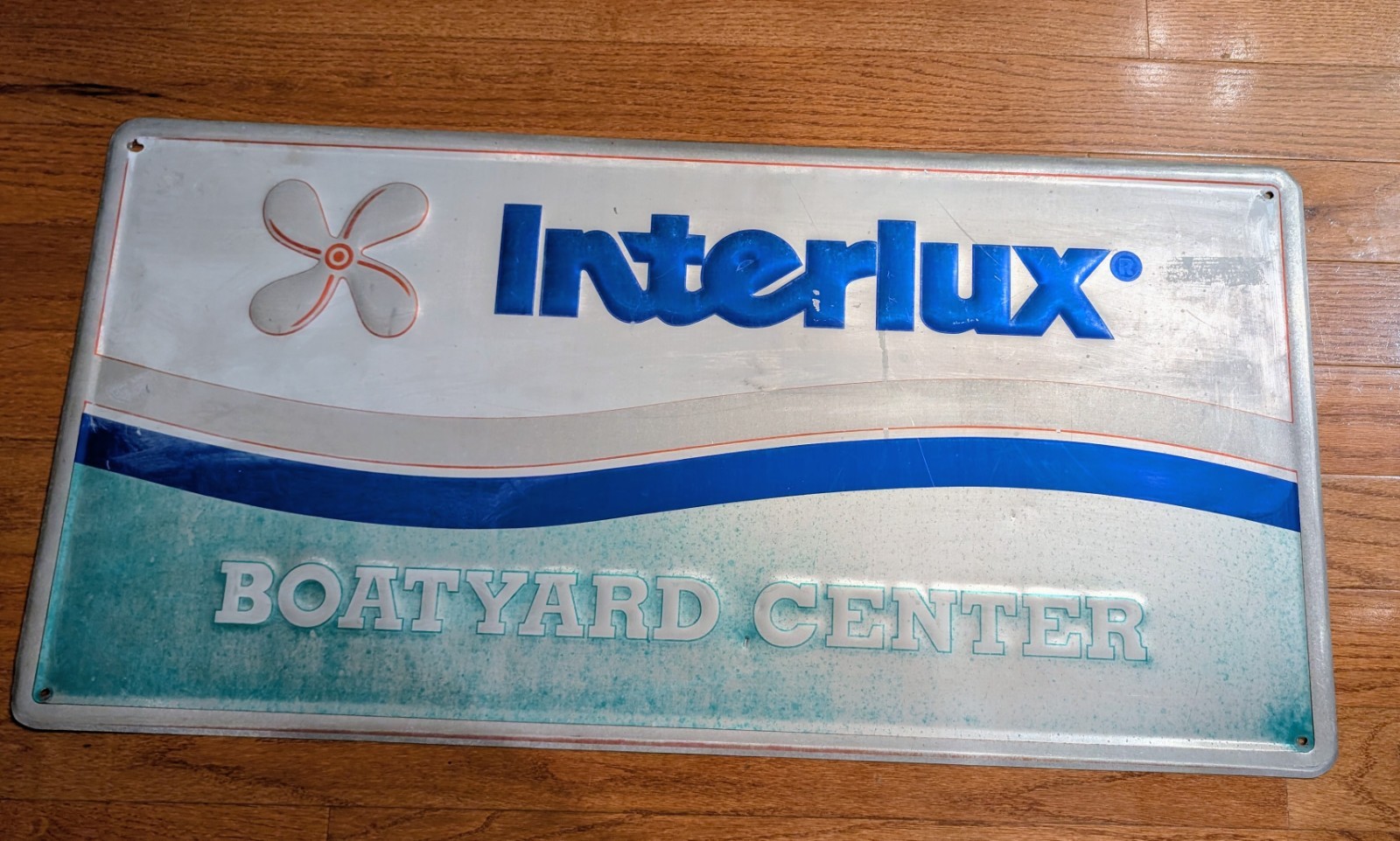 Interlux Boatyard Center Aluminum Sign  18 X 36"
