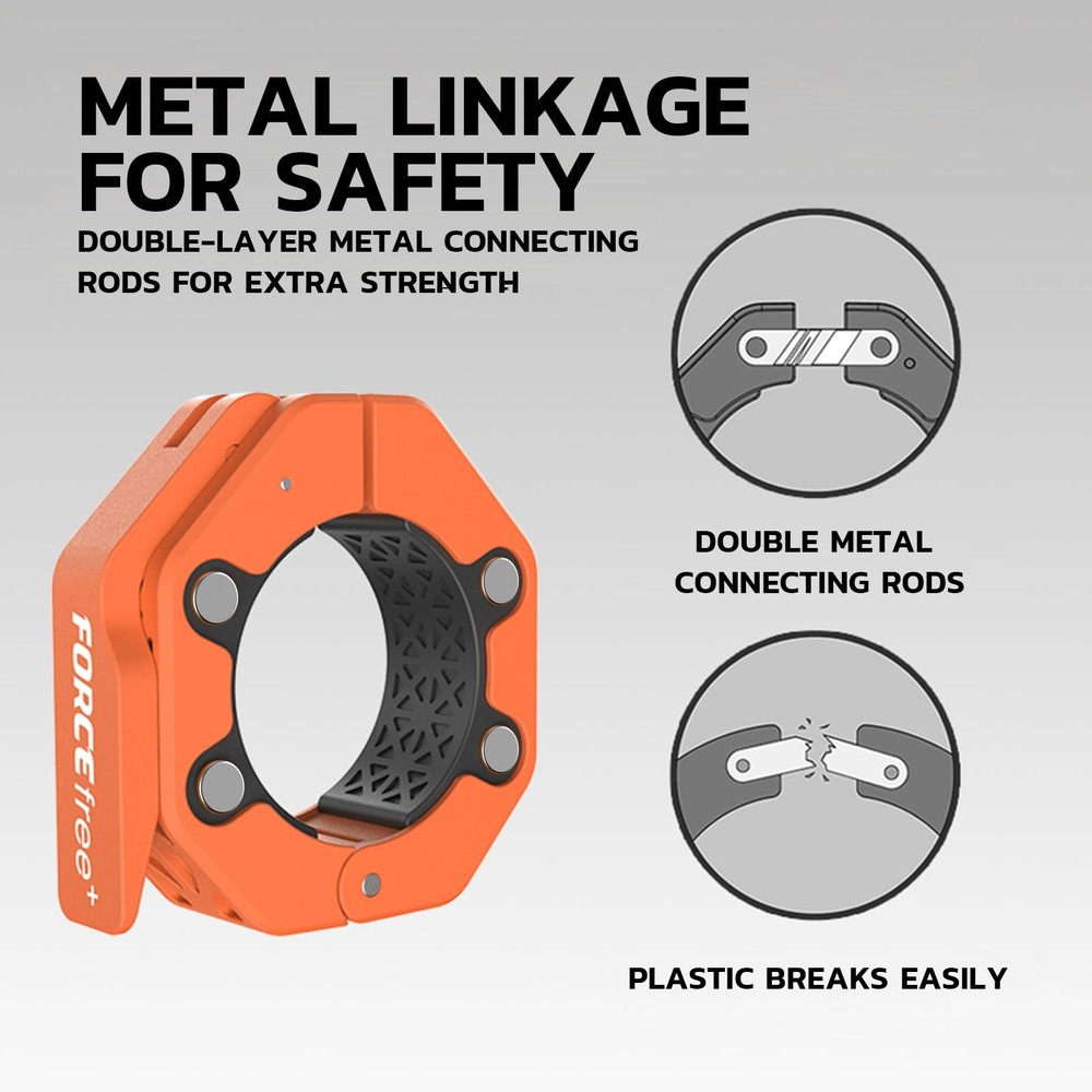 Quick Release Barbell Collars - Slim Design, Non-Slip Secure, High-Strength D...