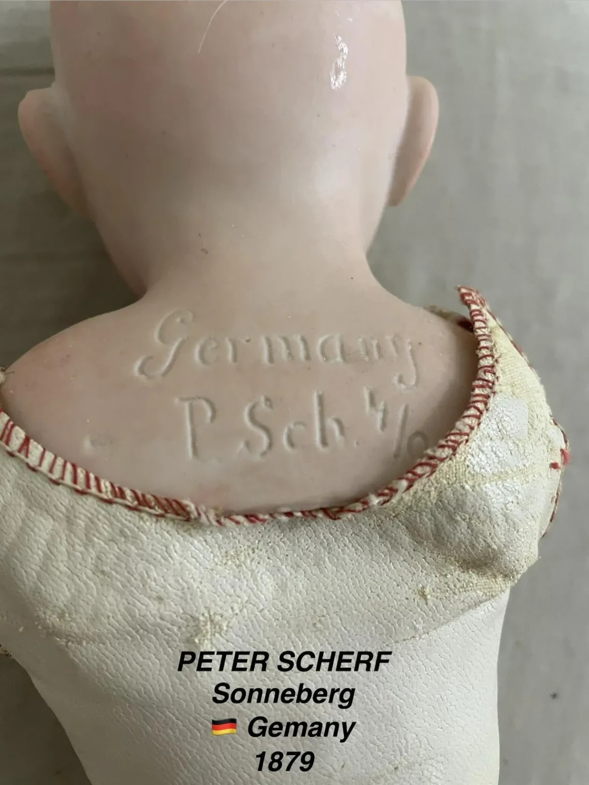 Antique porcelain German Peter Scherf Doll Sonneberg, Germany 15.7 in