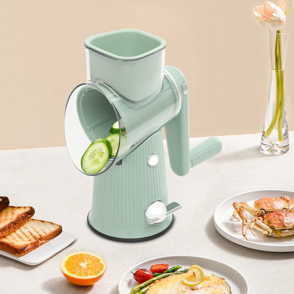 Green Manual Vegetable Cutter, Fast Salad Vegetable Cutting Tool, Tabletop