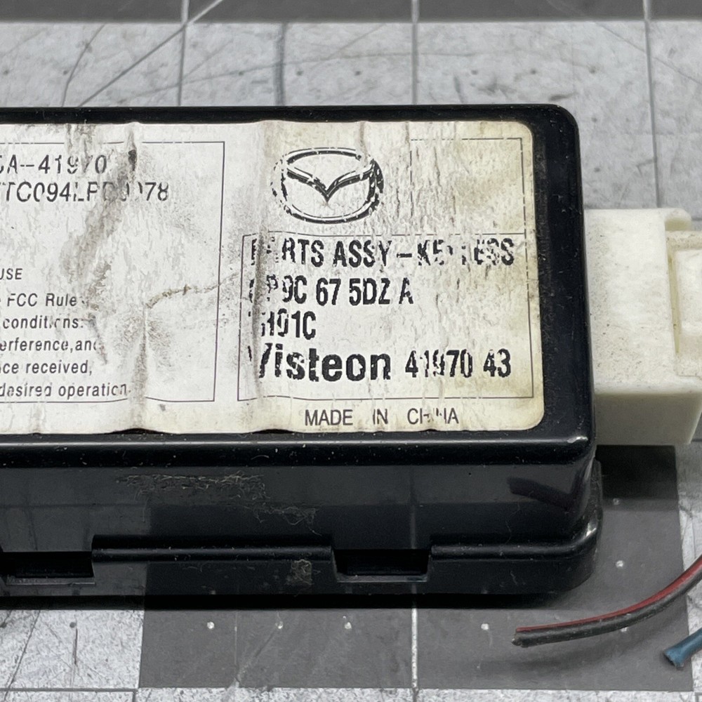 2006 2008 Mazda 6 Mazdaspeed GP9C-67-5DZA Keyless Entry Control Module