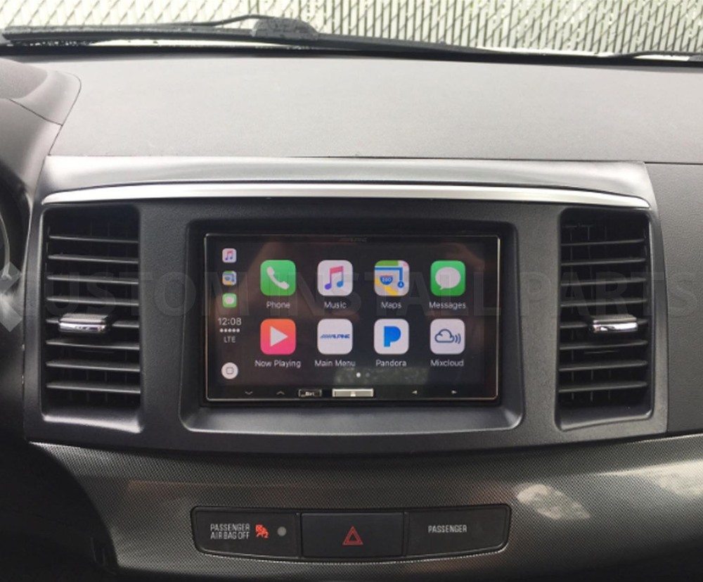 Double Single Din Dash Mount Radio Install Kit Wire Harness Plug fits Mitsubishi