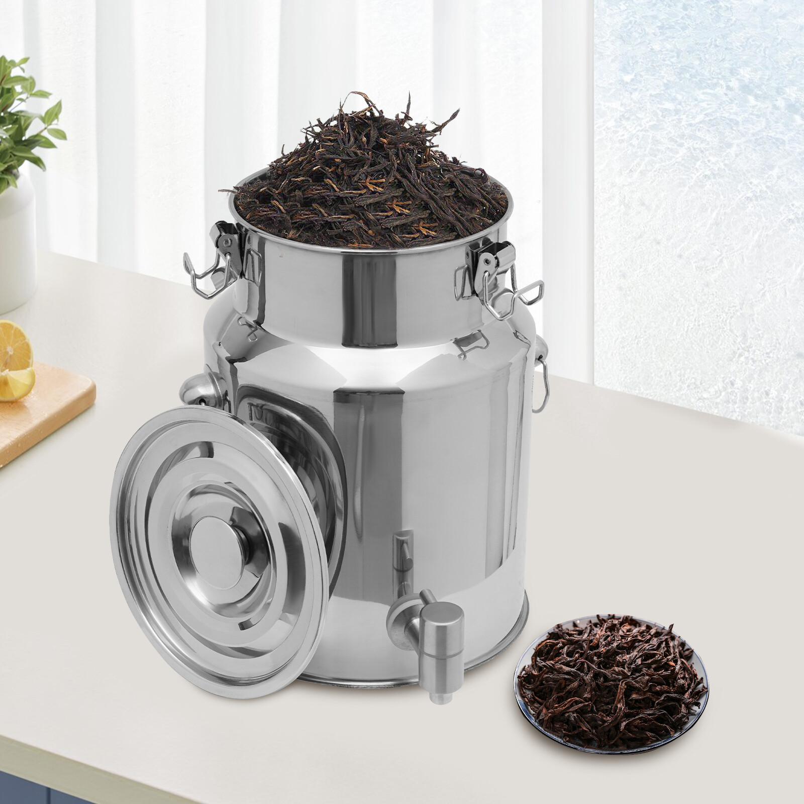 Beverage Drink Dispenser 304 Stainless Steel Milk Can Milk Transport Barrel