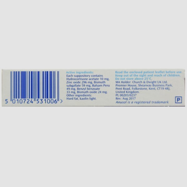 Anusol Hemorrhoid Relief Suppositories with Hydrocortisone 12 ct fast shipping