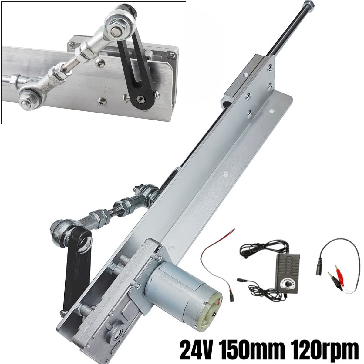 Reciprocating Cycle Linear Actuator Telescopic Motor Adjustable 24V 150mm 120RPM