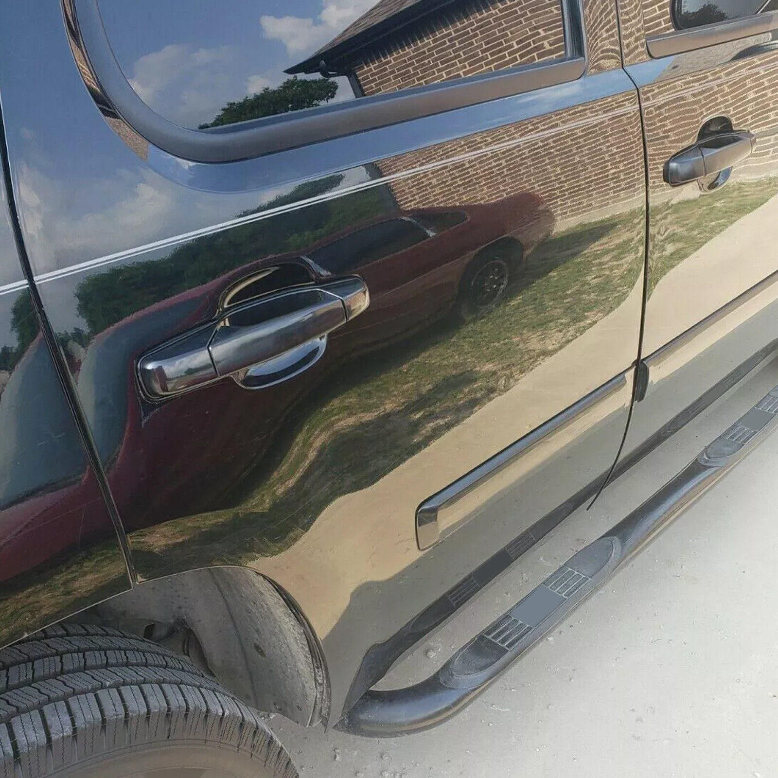 Set of 4 Door Handle Black Front & Rear For Chevy GMC Tahoe Yukon Sierra 07-14