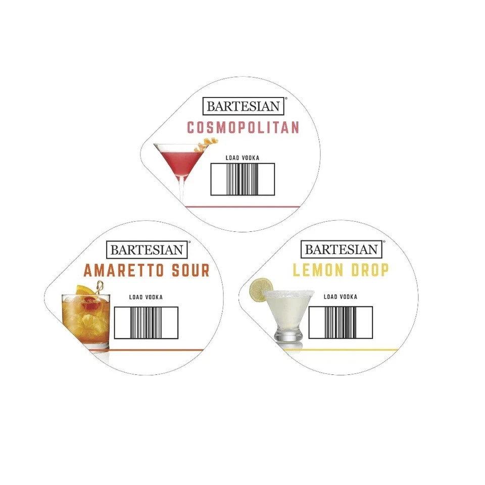 Bartesian Cocktail Mixer Capsules, Vodka Lovers Collection, 6 Pack