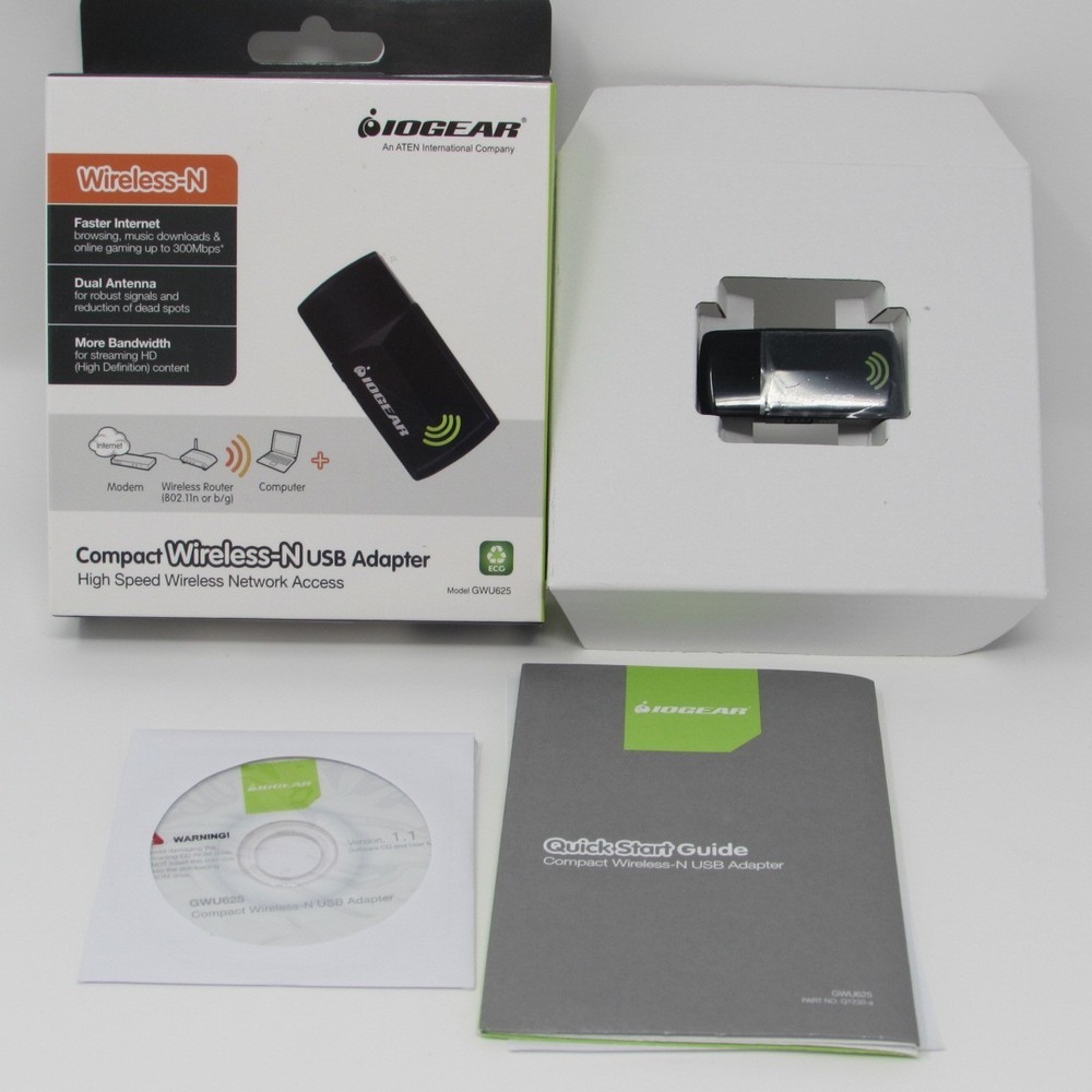 Compact Wireless-N USB Adapter High Speed Wireless Network Access GWU625