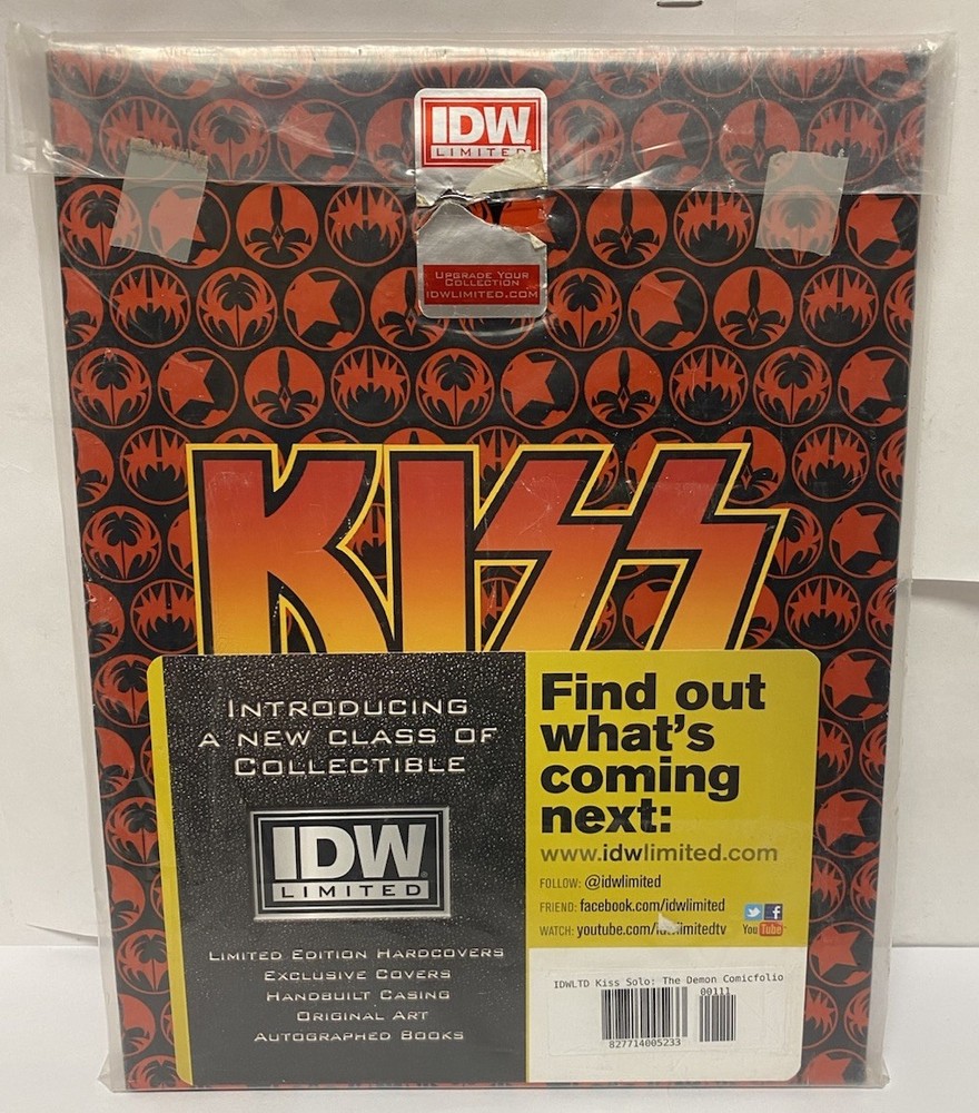 KISS Limited Art Prints ComicFolio DEMON Gene Simmons IDW 2013 GREAT CONDITION