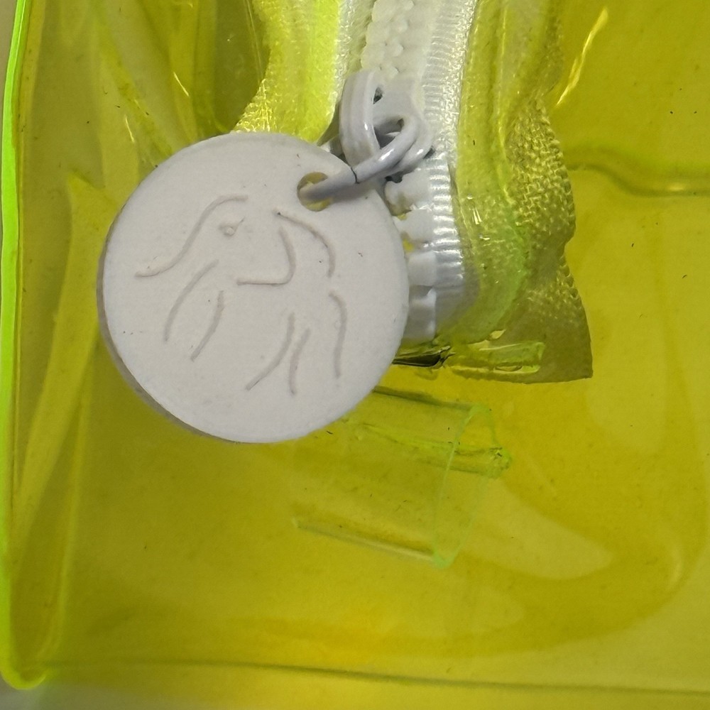 Drunk Elephant Makeup Bag Dop Kit Translucent Neon Yellow