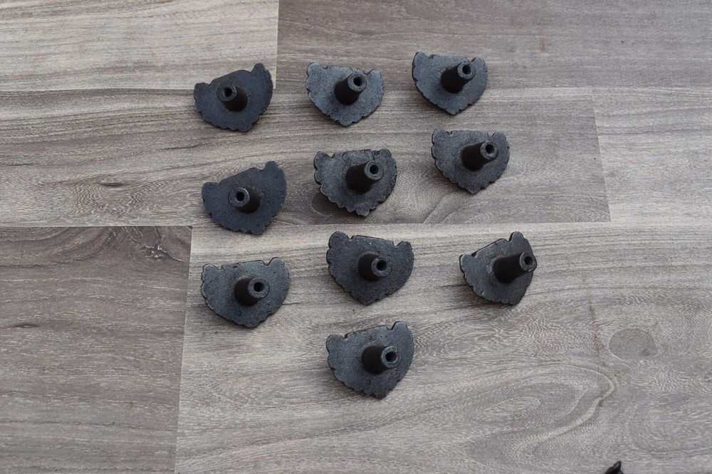 Vintage OWL Old cast iron cabinet drawer door knobs handles pull rustic 10 pcs