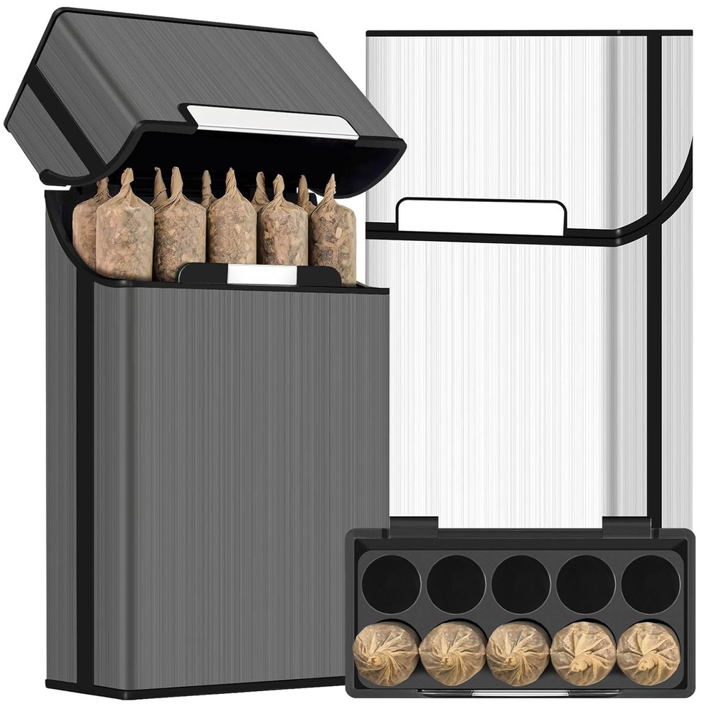 (2 Pack) King Size Pre-roll Cone Holder Case, 10-Hole Cigarette Case for Regular