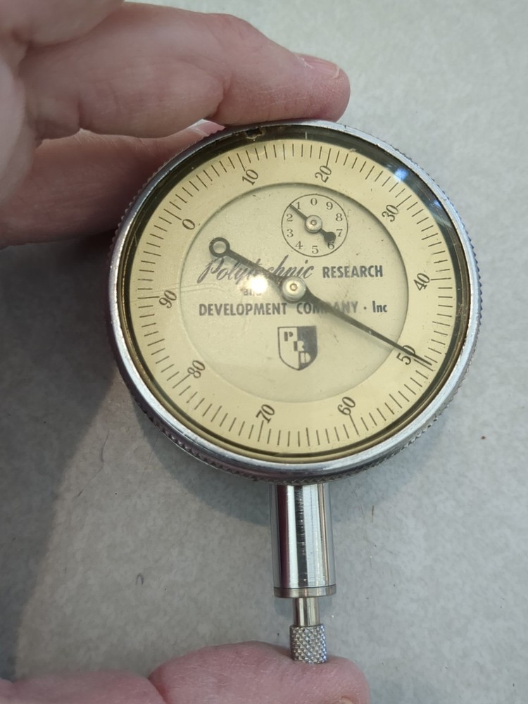 Vtg PRD Dial Indicator Gauge Machinist Tool Polytechnic Research & Development