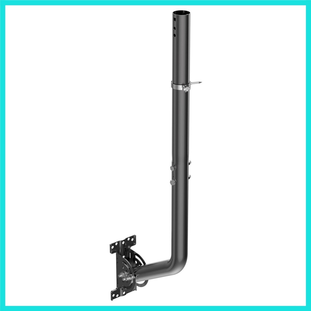Universal Adjustable TV Antenna Pole Mount, J-Mount Solid Mast 1.38'' x 28'' ...