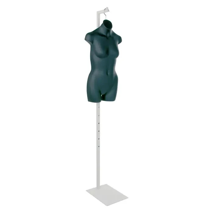 White Adjustable Costumer Displayer
