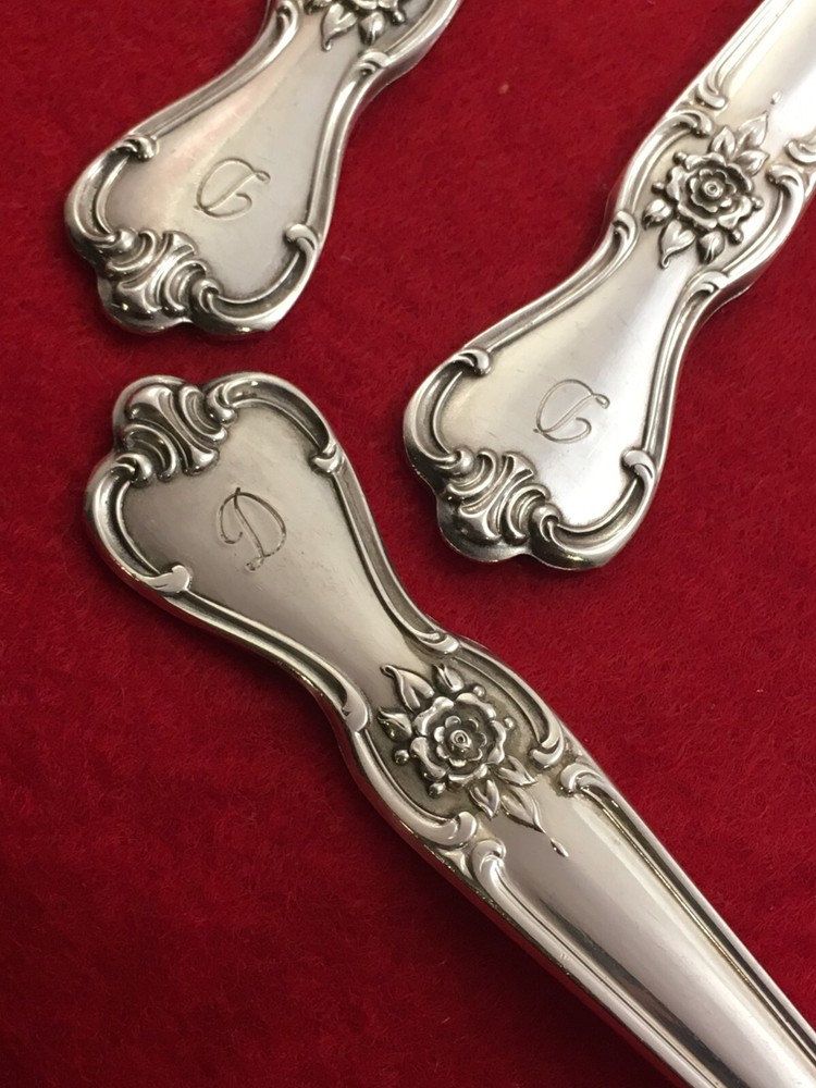 International SIGNATURE 1950 Mono D Silverplate 5-Solid Serving Spoons