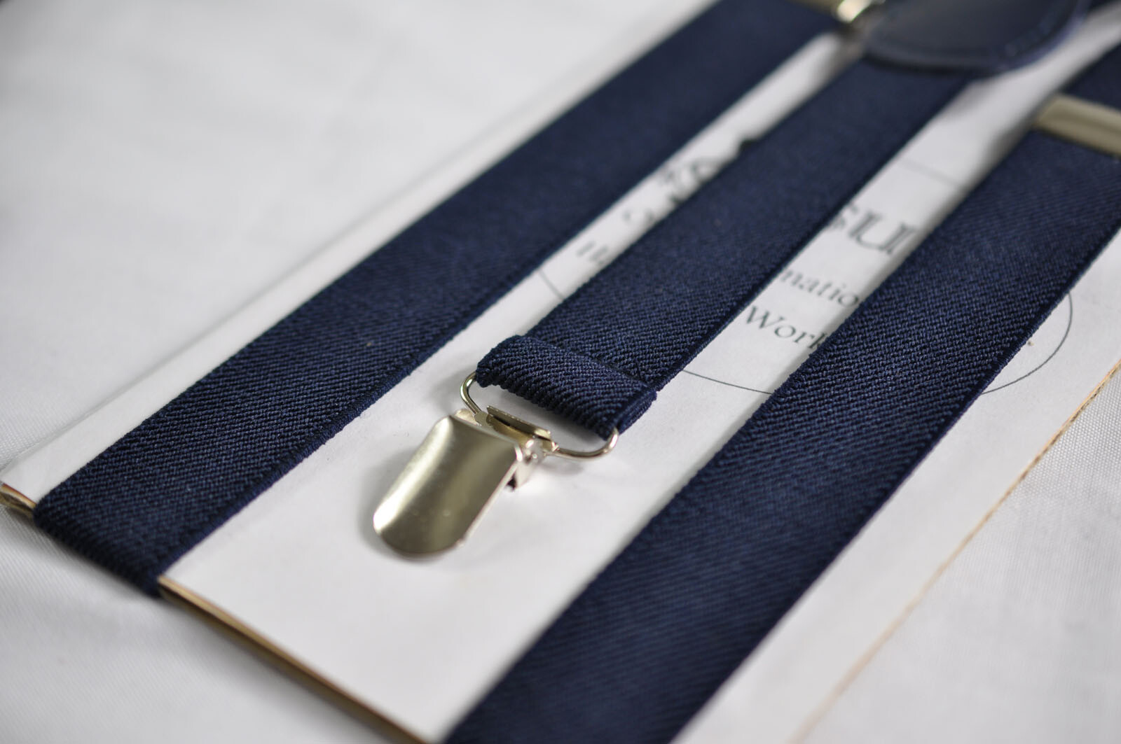 Dusky Dusty Rose Blush Pink Bow Tie + Navy Blue Suspenders Braces for all ages