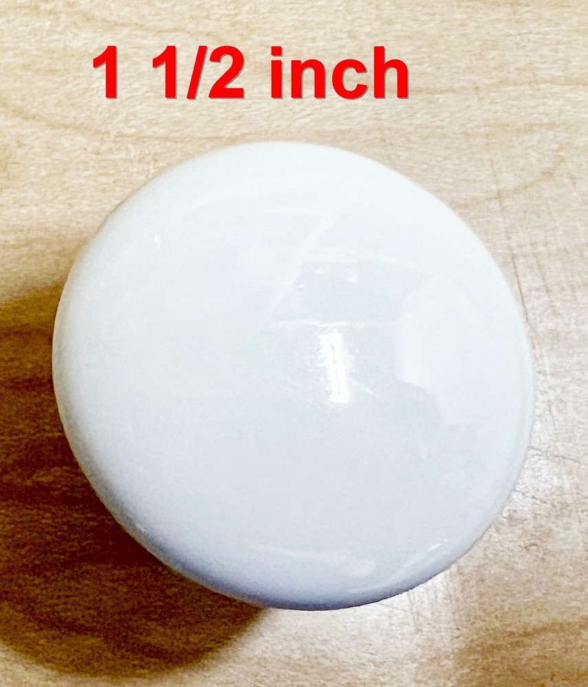 COMMANDERS WHITE CERAMIC KITCHEN CABINET DRESSER KNOB DECOR