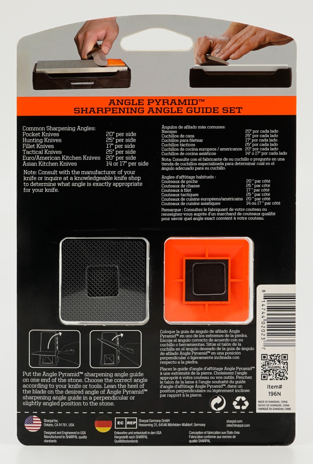 2X Knife Honing Angle Guide for Whetstone Sharpening Stone Guide(4 Fixed Angles)