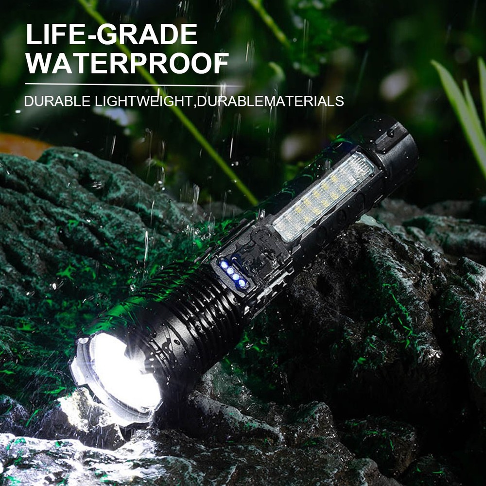 Super Bright Powerful Flashlight Rechargeable Zoom Torch .