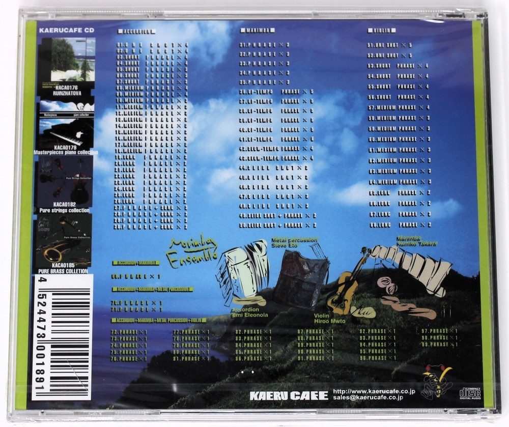 Kaeru Cafe Marimba Ensemble Sample Library/Sound Library/Sampling CD 1990s