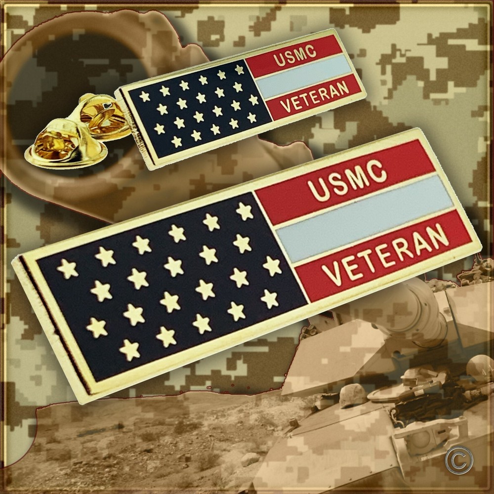 USMC Veteran Flag Lapel Pin