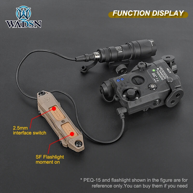 Tactical Pressure Remote Switch Dual Function Button For PEQ DBAL Laser Light