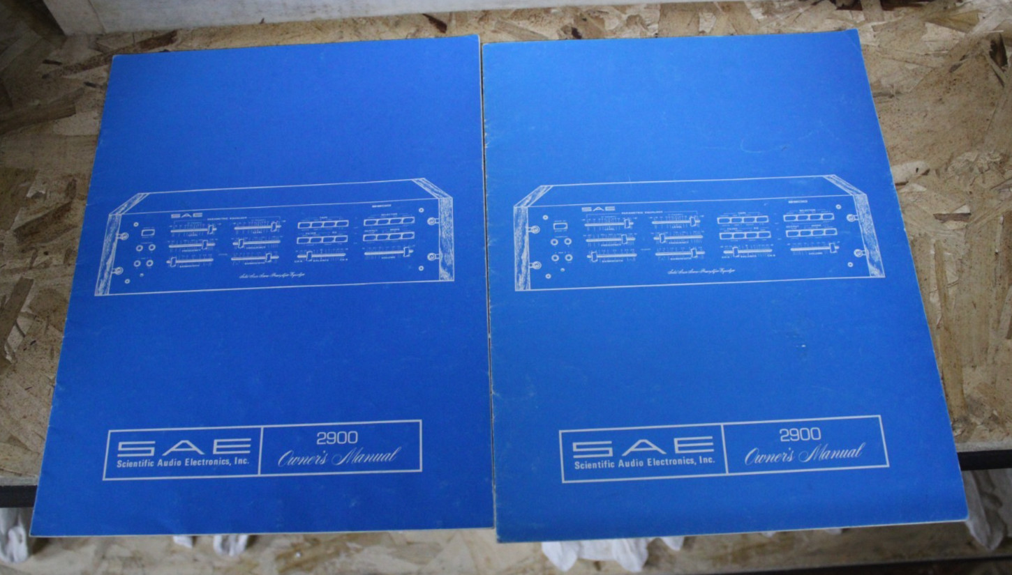 VINTAGE SAE 2900 STEREO PARAMETRIC PREAMPLIFIER/EQUALIZER W/ BOX & MANUALS