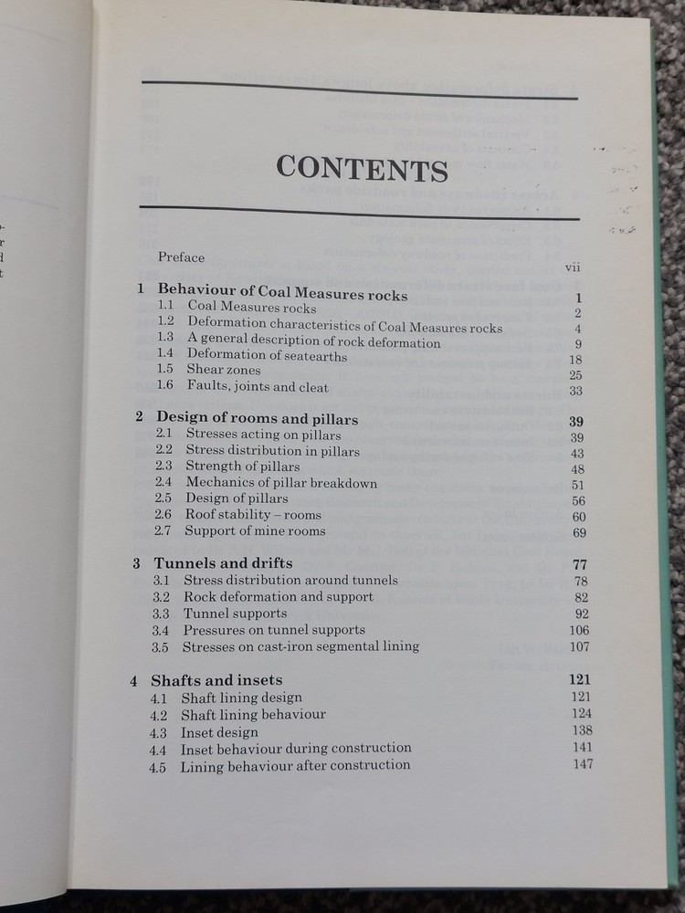 COAL MINE STRUCTURES HARDBACK BOOK..By IAN FARMER 1985