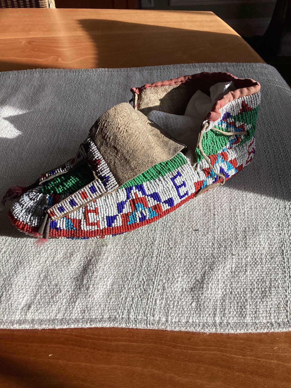 c1910 Native American Sioux Ceremonial Moccasins great colors & condition