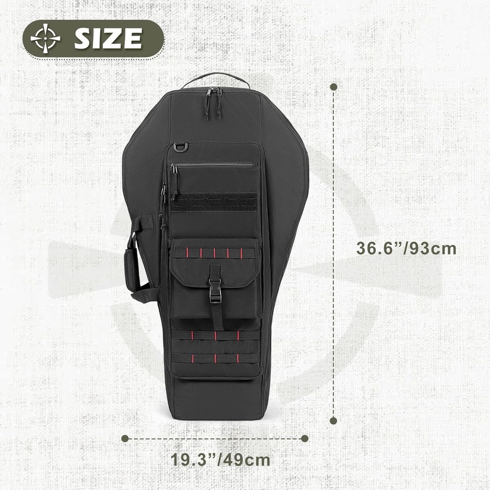 Padded Soft Compound Bow Case with Arrow Pocket and Tactical Backpack Straps