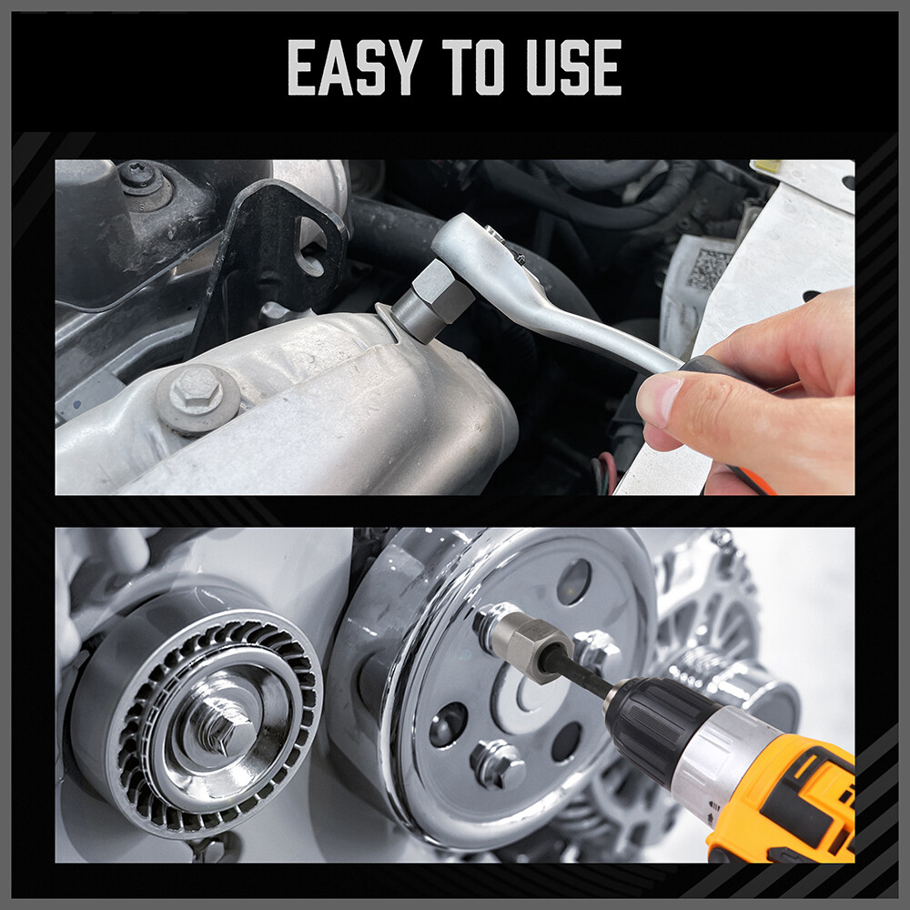 15PC Impact Bolt & Nut Remover Set Extractor Damaged Rusted Adapter Storage Case