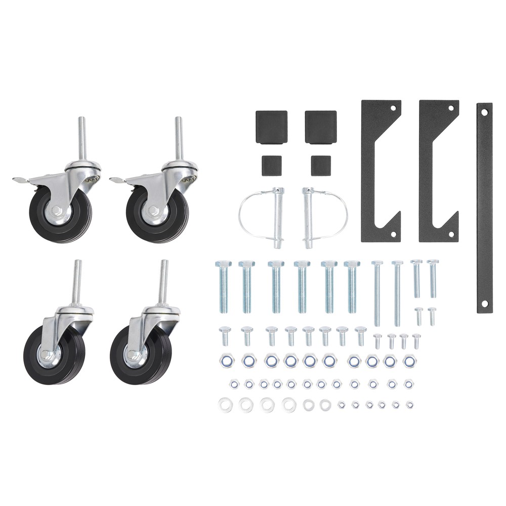 Foldable Topside Creeper Adjustable 48" - 66" Movable Ladder W/ 4 Wheels