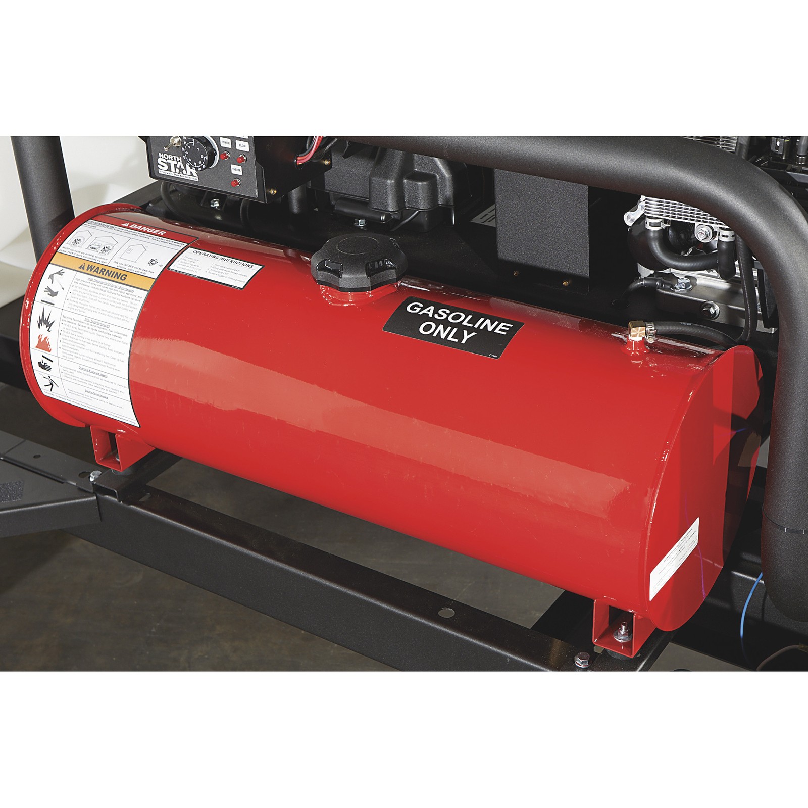 NorthStar Hot Water Commercial Pressure Washer Trailer with 2 Wands, 4000 PSI,