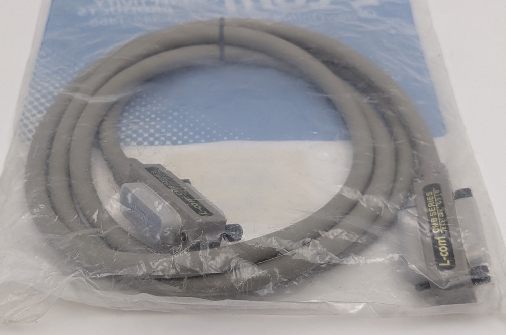 NEW L-Com CMB24-2M Molded IEEE-488 GPIB Cable 2m (6.5ft) Shielded Stackable NIP