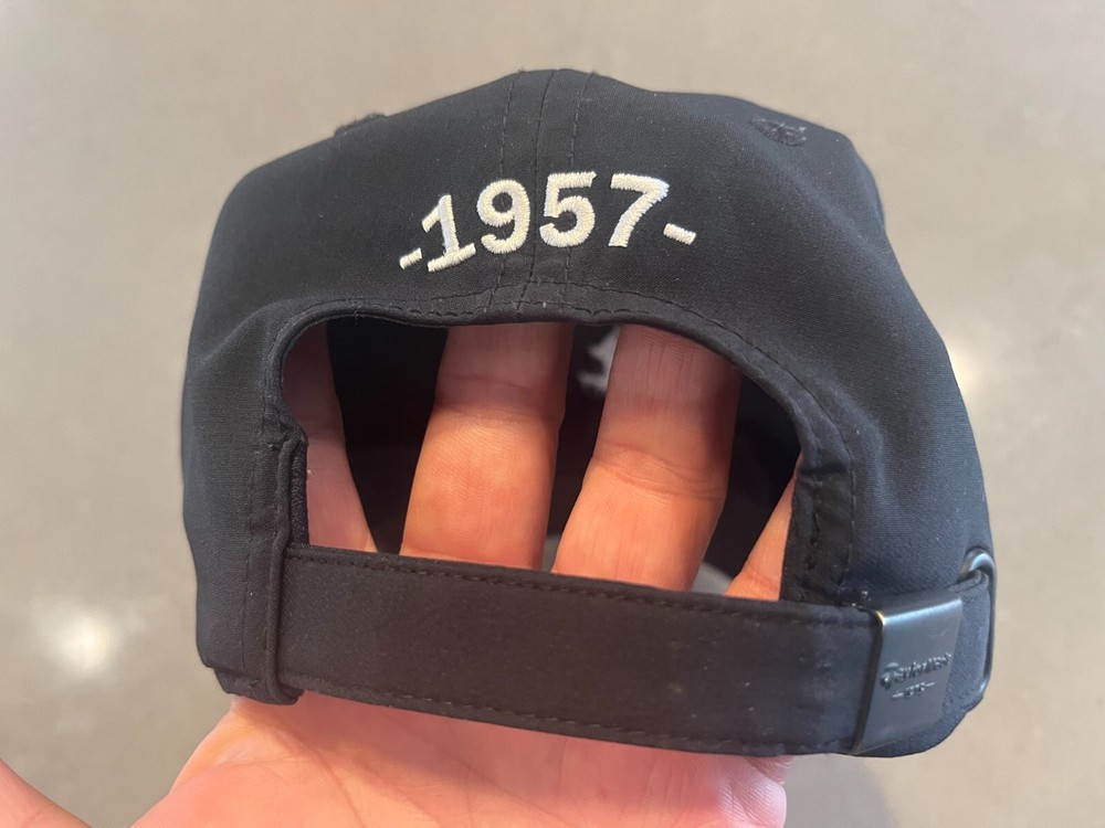 Taylor Made Hat Black Adjustable Logo Golf Lightweight Cap