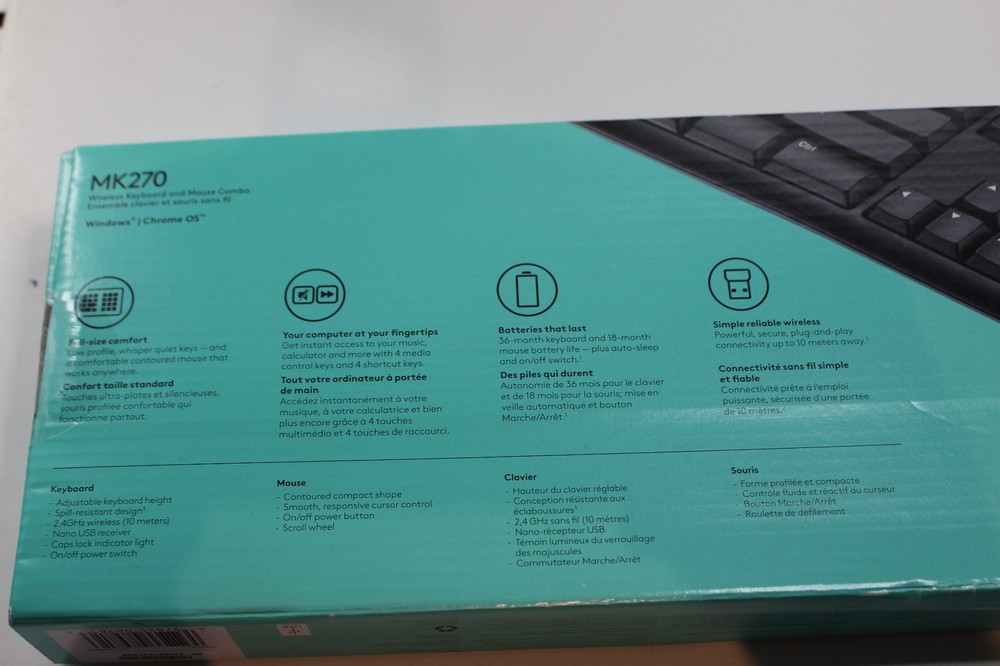 Logitech MK270 Wireless Keyboard and Mouse Combo Sealed Box