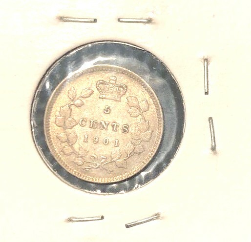 Canada 1901 5 cents KM 2 XF