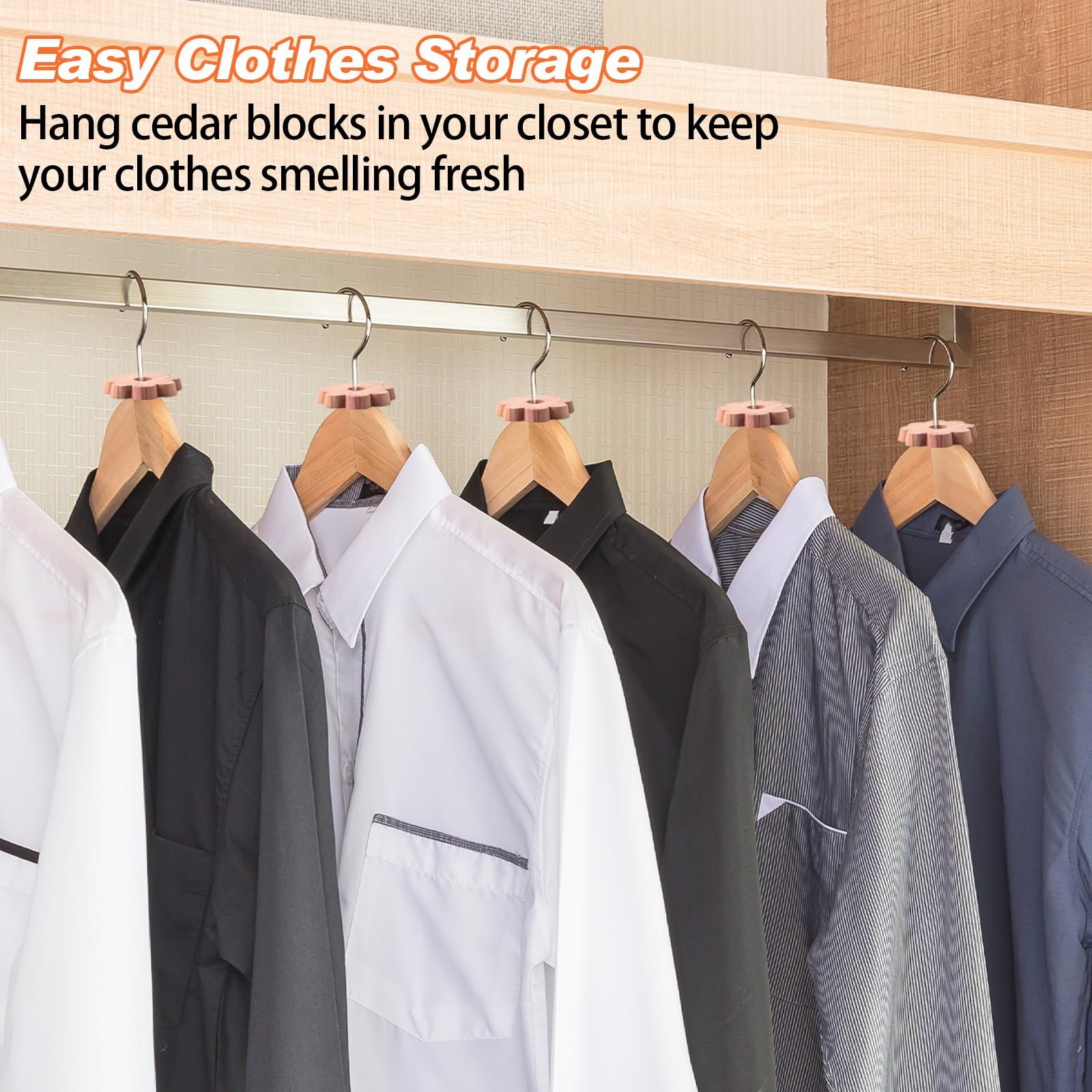 12 Pcs Cedar Blocks for Clothes Storage Flower Cedar Chips for Closets and Drawe