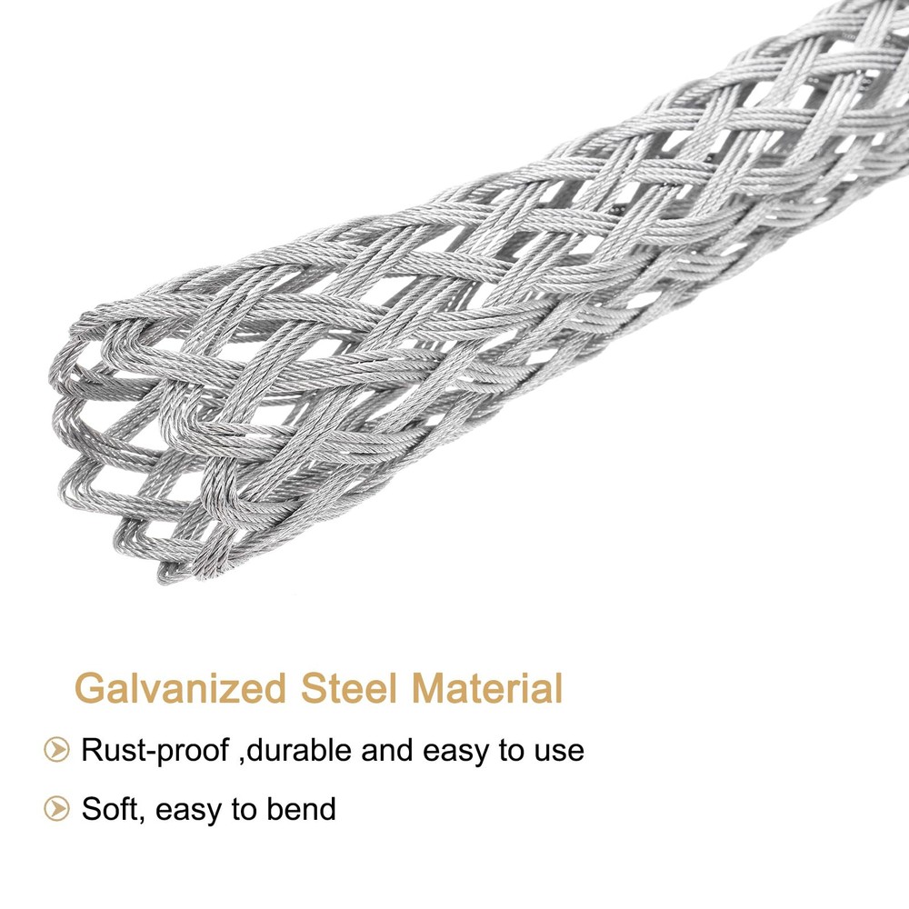 Cable Pulling Grip for 75-88mm Cable 150cm Wire Mesh Puller Socks Grip Single...